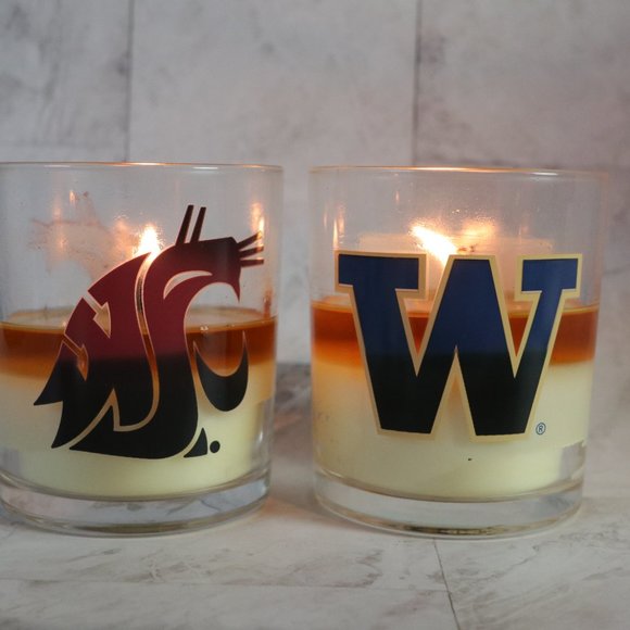 Color Changing! WSU Cougars NCAA ThermoH Logo Candle - Sunkiss Unlimited - Picture 6 of 8